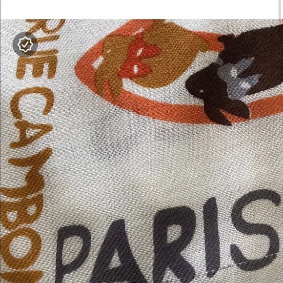 Iconic monogram scarf with coco CC Chanel logo. It measures 68”x28”. - Picture 5 of 9